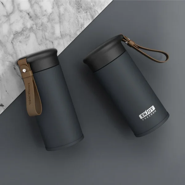 Portable Travel Insulated Thermal Coffee Cup 304 Stainless Steel Tumbler Mini Vacuum Water Bottle with Handle - Image 3