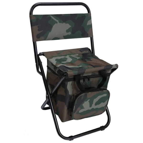 Outdoor Camping Hunting Fishing Collapsible Camouflage Chair Multifunction Folding Seat Stool With Backpack And Cooler Bag - Image 6