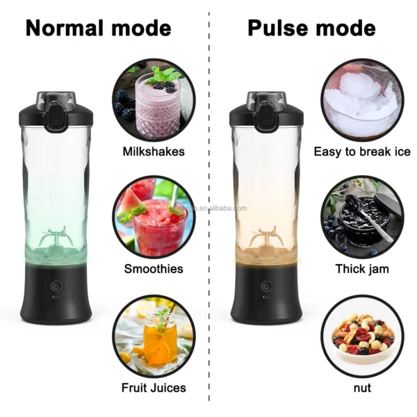 600ml Portable Usb Type c Blender cup portable juicer For Home Use potable blender mini juicer blender - Image 3