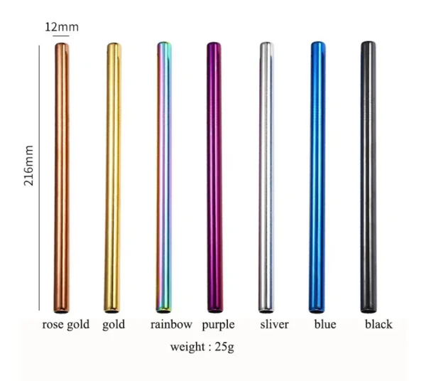 6mm 8mm 12mm bubble tea drinking 304 stainless steel straw whosale with custom color - Image 6